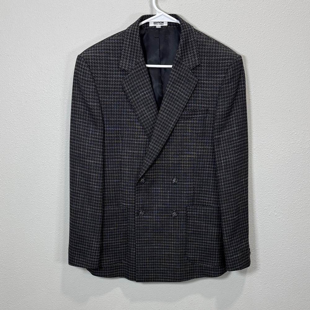 Express Charcoal Checkered Blazer NWOT
